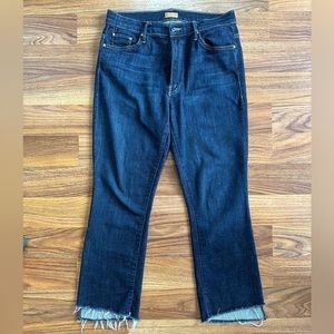 Mother Denim size 31 Insider Crop Step Fray in Clean Sweep